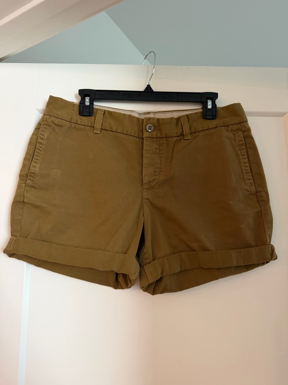 J. Crew Broken In Boyfriend Chino Shorts, Dark Khaki, Size 8